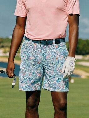 Lily Pulitzer X Southern Tide Lilly Loves South Carolina Print Shorts 36